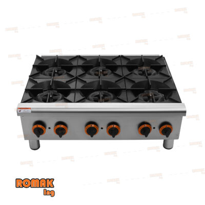 اجاق گاز صنعتی 6 شعله رومیزی